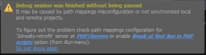 session was finished without being paused