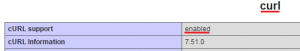 curl в phpinfo()