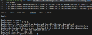 This is how it looks on the command line