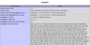 This is what it looks like in the browser, the same version of PHP